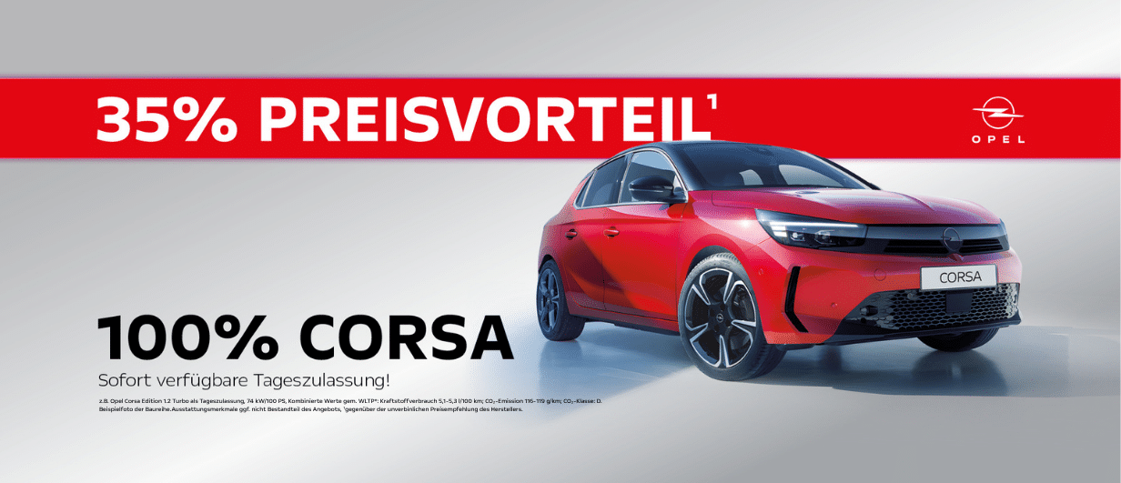 Header-Corsa Tageszulassungen Angebot